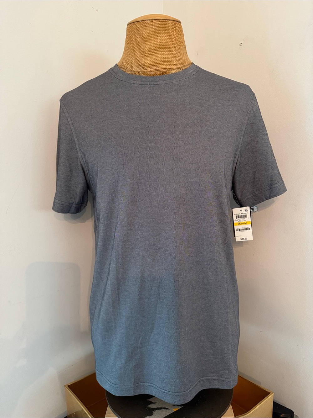 Tasso Elba Men's Short Sleeve Crewneck Tee - Slate Gray